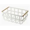 Multipurpose Basket - DKD Home Decor - Standard - Metal and Pine Wood - White Color - 36x22x15.5 Cm