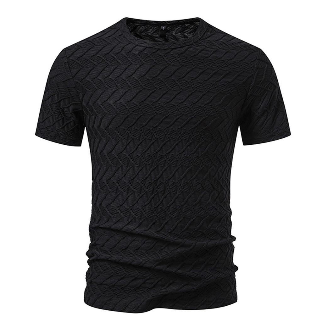 Men's Summer Fashion Round Neck Tops Casual Loose Short Sleeve T-shirt