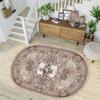 Digital Printing Washable Non-Slip Base Oval Living Room Carpet RVG7191_HK070