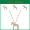 Cartoon Stylish Rainbow Horse Pendant Necklace Perfect For Trendy Womens Accessories
