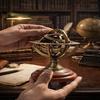 12,7 см Латунная армиллярная сфера-глобус на деревянной подставке Морской настольный декор Рождественский подарок на День отца