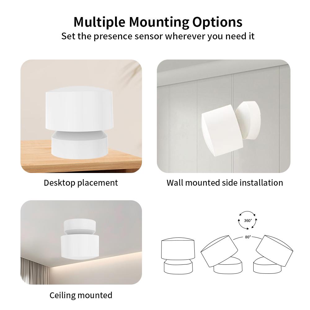 Tuya Zigbee или 2.4Wifi Умный датчик присутствия человека 24G мм-волновой радар без камеры защита конфиденциальности для Google Alexa Smart Life APP