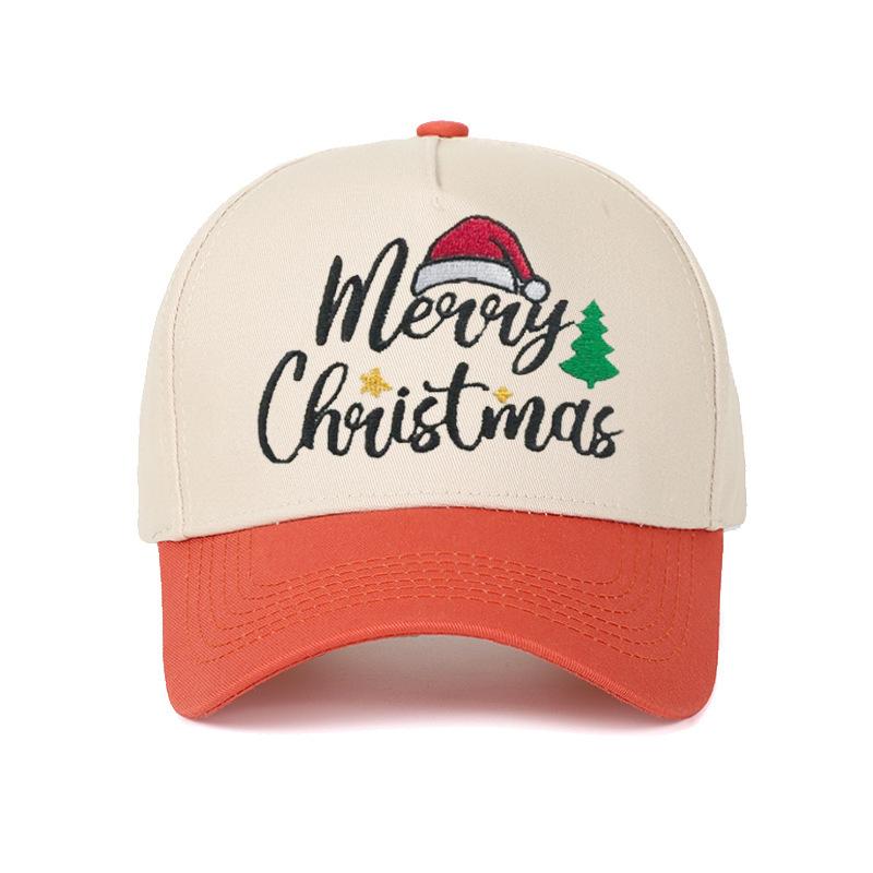 New Christmas themed baseball cap D digital printing snowman sun hat men's sun protection hat