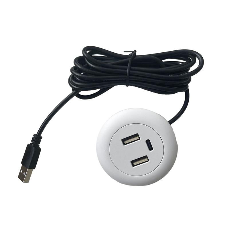 Встроенное настольное зарядное устройство USB Type-C, мебельная розетка для дивана, многофункциональный скрытый разъем для кабеля быстрой зарядки
