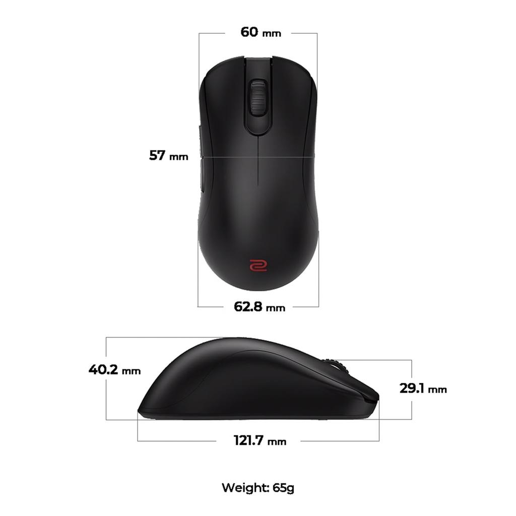 ZOWIE ZA13-DW Wireless Gaming Mouse (High ProfileAmbidential65g3950 Sensor4000HzEnhanced Wireless Receiver IncludedRight-HandedPlug & Play)