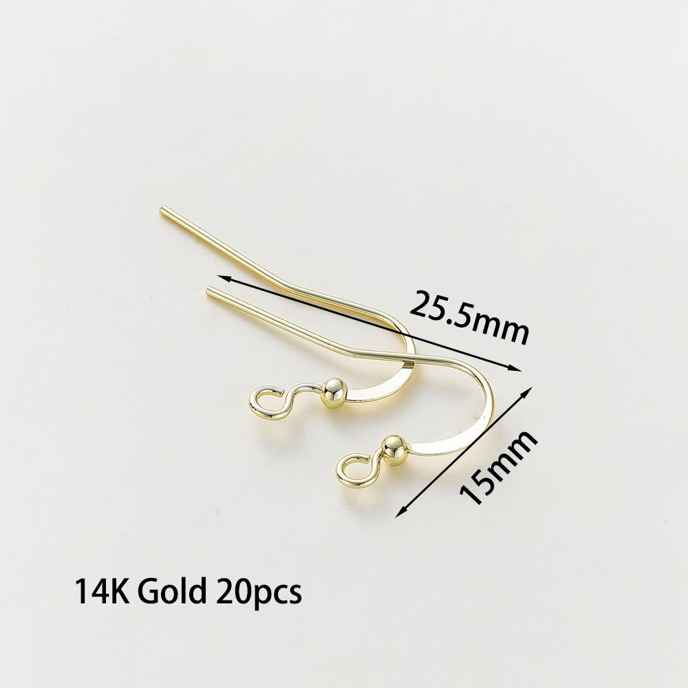 20 шт. 6 стилей Позолоченные 14K 18K Швензы для серег с крючком Застежки для серег Фурнитура для изготовления украшений своими руками