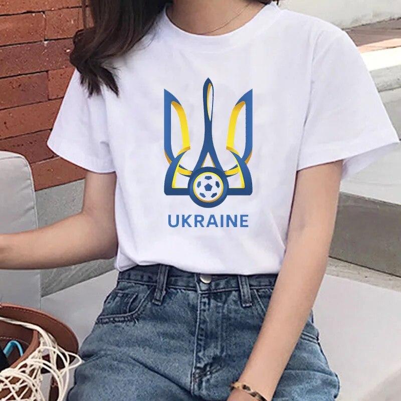 Ukraine Ladies T Shirt Summer Premium Short Sleeve T Shirt Flag Classic Ukraine Gift T Shirt Girls Harajuku Love T Shirt Tops Unisex