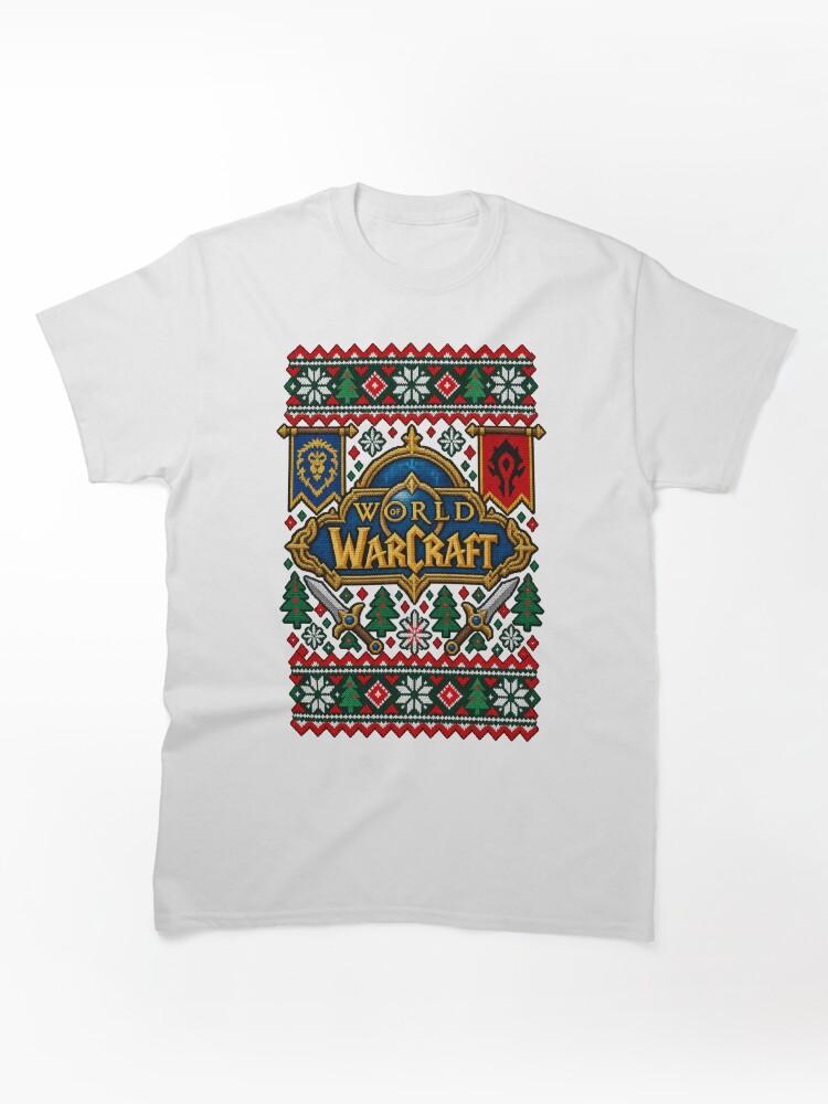 Warcraft World of Warcraft Рождественский Уродливый Свитер Классическая Футболка