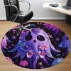 1pc Ghost Flowers Office Round Area Rug, Under Office Chairs Bedroom Living Room Home Decor, Room Deco