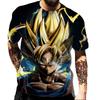 New Dragon Ball Theme Men's Top Fashion Cartoon Cool Children's T-shirt 3D Boys' Short Sleeve Street Summer