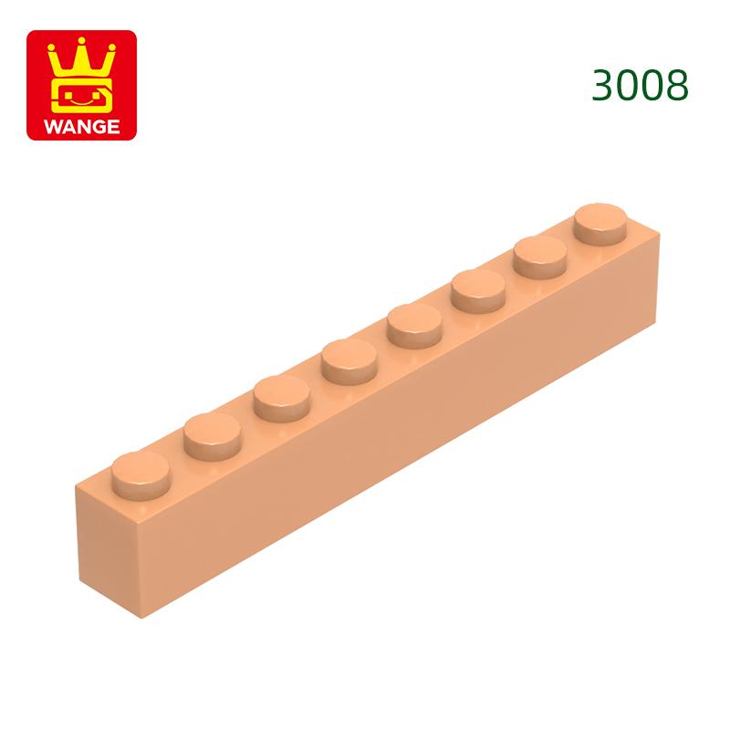 Нетоксичный 33 шт./лот 3008 1x8 Строительный блок с высоким отверстием Moc Базовые классические детали Кирпичные аксессуары Совместимы с DIY Детские игрушки Подарочная коробка