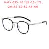 Металлические Увеличенные Студенческие Очки для Близорукости для Мужчин Модные Деловые Очки для Близорукости с Рецептом Женские -0.5 -0.75 До -6.0