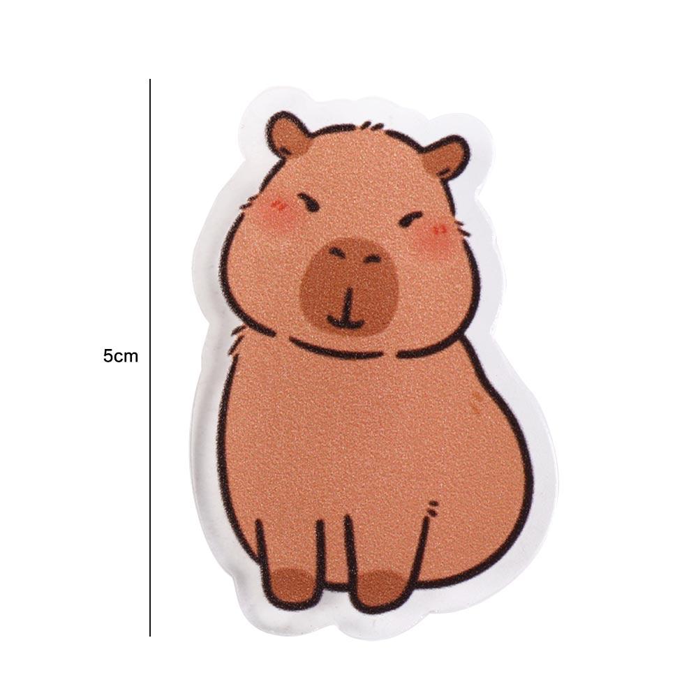 Милая акриловая булавка в виде капибары, нагрудник, значок Капибары, изысканная брошь в виде капибары, декор для рюкзака