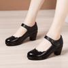 Plus Size 32-43 Platform Shoes Genuine Leather Women Pumps 2025 Autumn Wedding Shoes Dress Black Office Work Shoes Ladies
