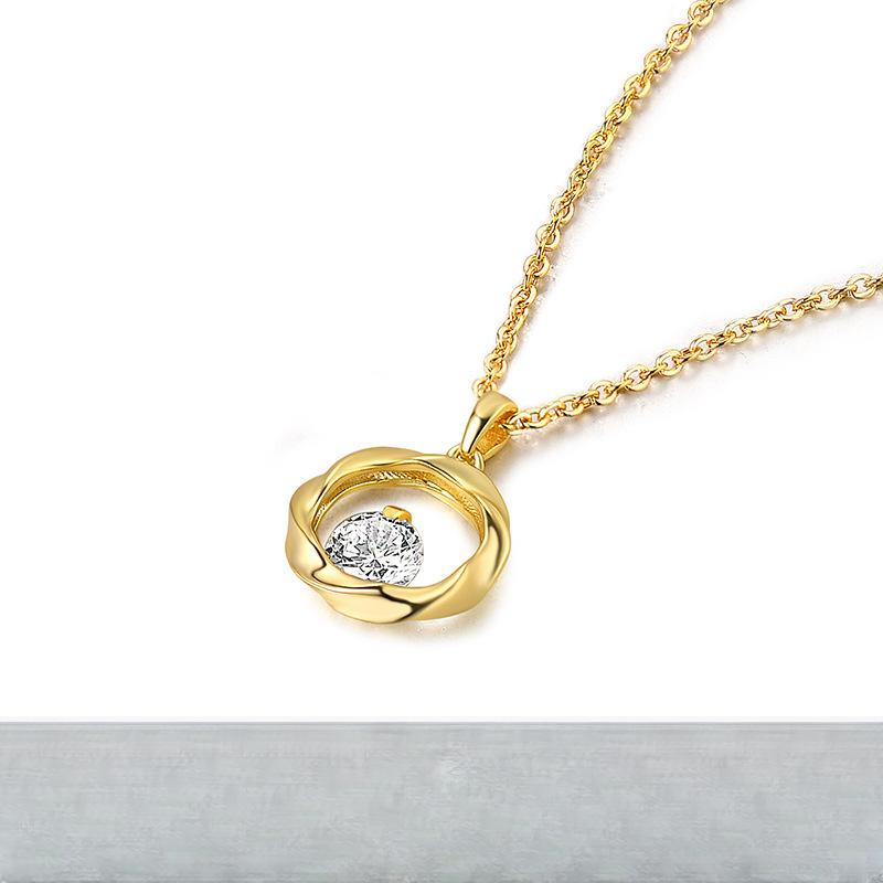 Цепочка-ошейник Mobius Zircon с геометрическим кругом в подарок девушке