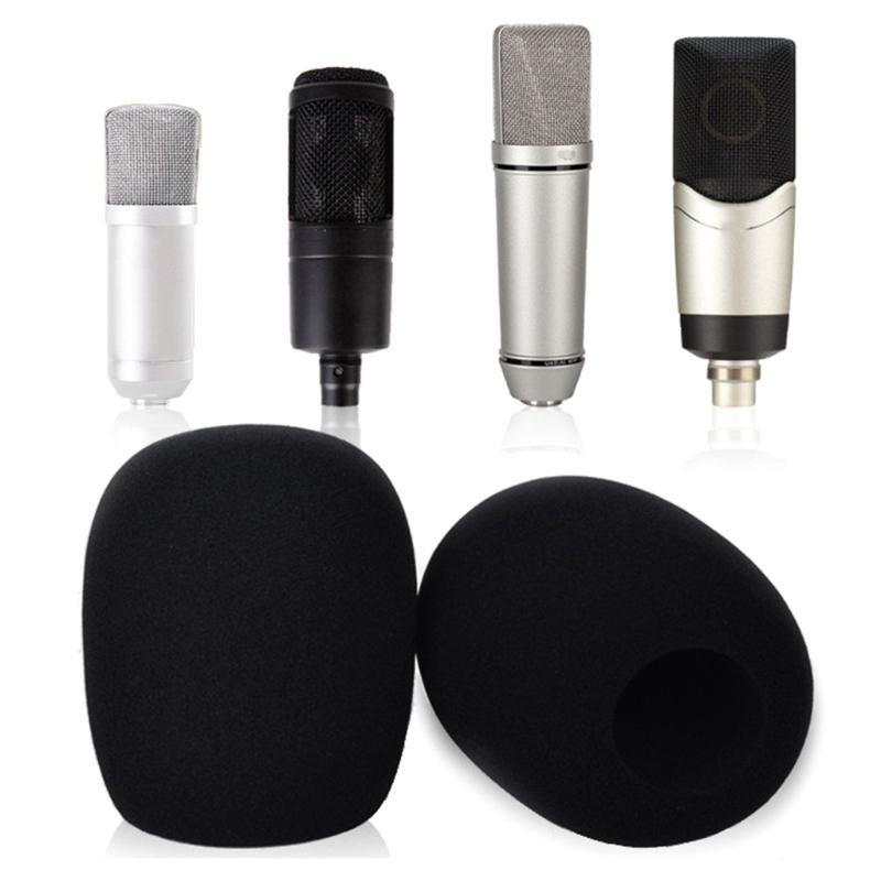 Black Sponge Artifical Fur Covers for  ATR2500 Microphone Soft and Thick Sponge Protector