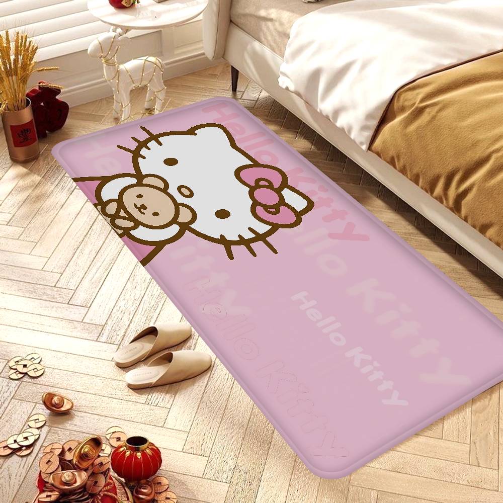 H-Hello Kitty Floor Mat Rectangle Anti-slip Home Soft Badmat Front Door Indoor Outdoor Mat Welcome Doormat
