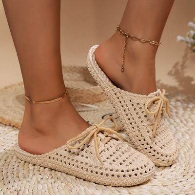 Женские тапочки Muller Shoes 2024 Новый весенне-осенний сезон Лидер продаж Уличные модные женские тапочки со шнуровкой Slip On