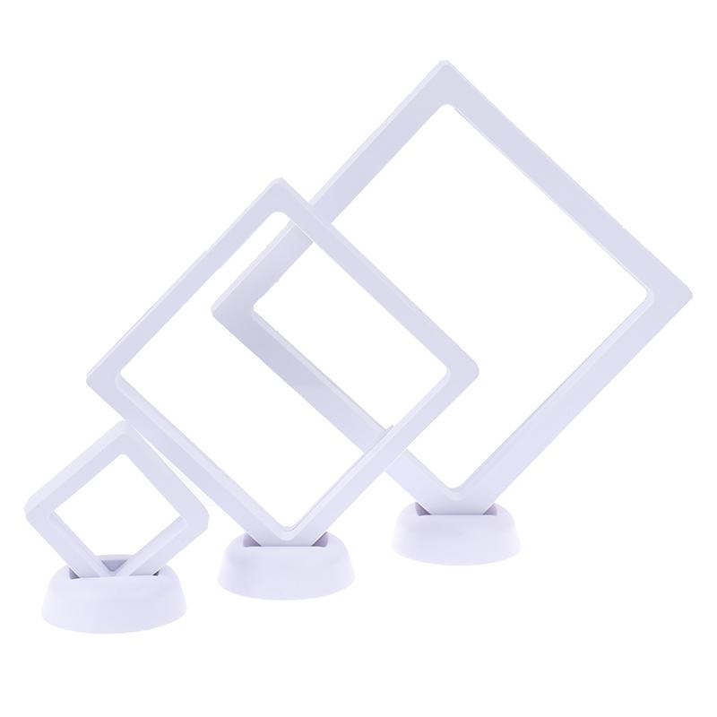 Квадратный 3D плавающий корпус для держателя рамки для ювелирных монет с подставкой