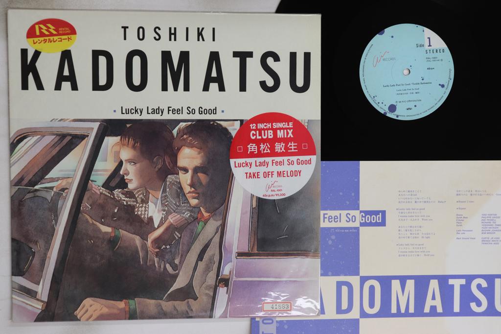 12inch Record TOSHIKI KADOMATSU - Lucky Lady Feel So Good / Take Off RAL1001 AIR 1986 Japan Japanese Pop/Rock Used