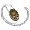 Унакит Ручная работа Ювелирное изделие из стерлингового серебра 925 пробы Ожерелье 20" Q0J19