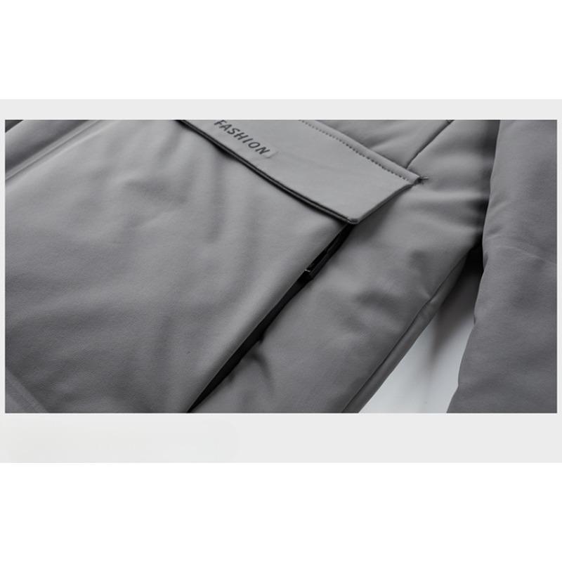 Утолщенный пуховик, Мужская короткая зимняя куртка в новом стиле со съемным капюшоном, белая зимняя теплая повседневная куртка на утином пуху