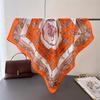 Chain Lock Printing Simulation Silk Scarf Square Scarf Premium Shawl Versatile Neck Small Square Scarf Headscarf
