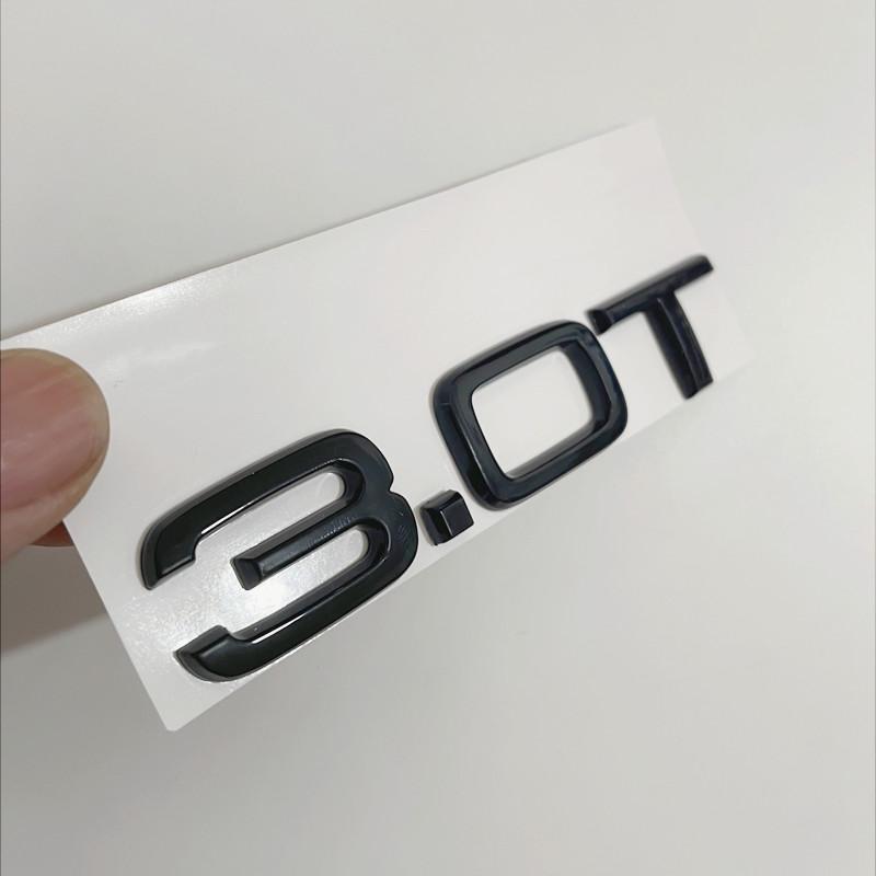 3D ABS Letters Car Styling Rear Trunk Badge 1.8T 2.0T 3.0T Emblem Logo For Audi A3 A4 A5 A6 A7 A8 Q2 Q3 Q5 Q7 Q8 Car Accessories