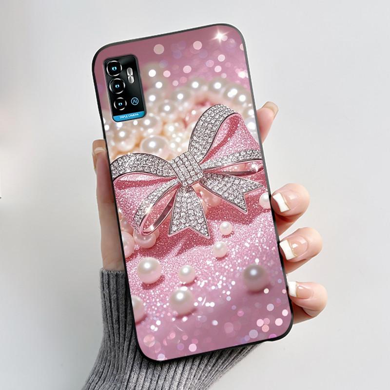 Милый Мультяшный Чехол Для ZTE Blade A71 Чехол-Крышка Для Optus X Swift 5G Печатный Корпус Защитная Крышка Мягкий Силикон Черный Корпус