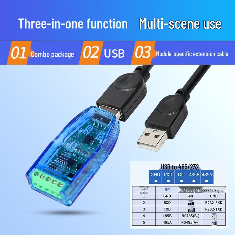 USB to 485/232/422 Converter Module: Industrial-Grade Serial Port Debugger for Laptop