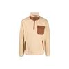 Polo Color Block High Neck Half Zip Long Sleeve Sweatshirt Men Sweatshirt Khaki 710890867-001