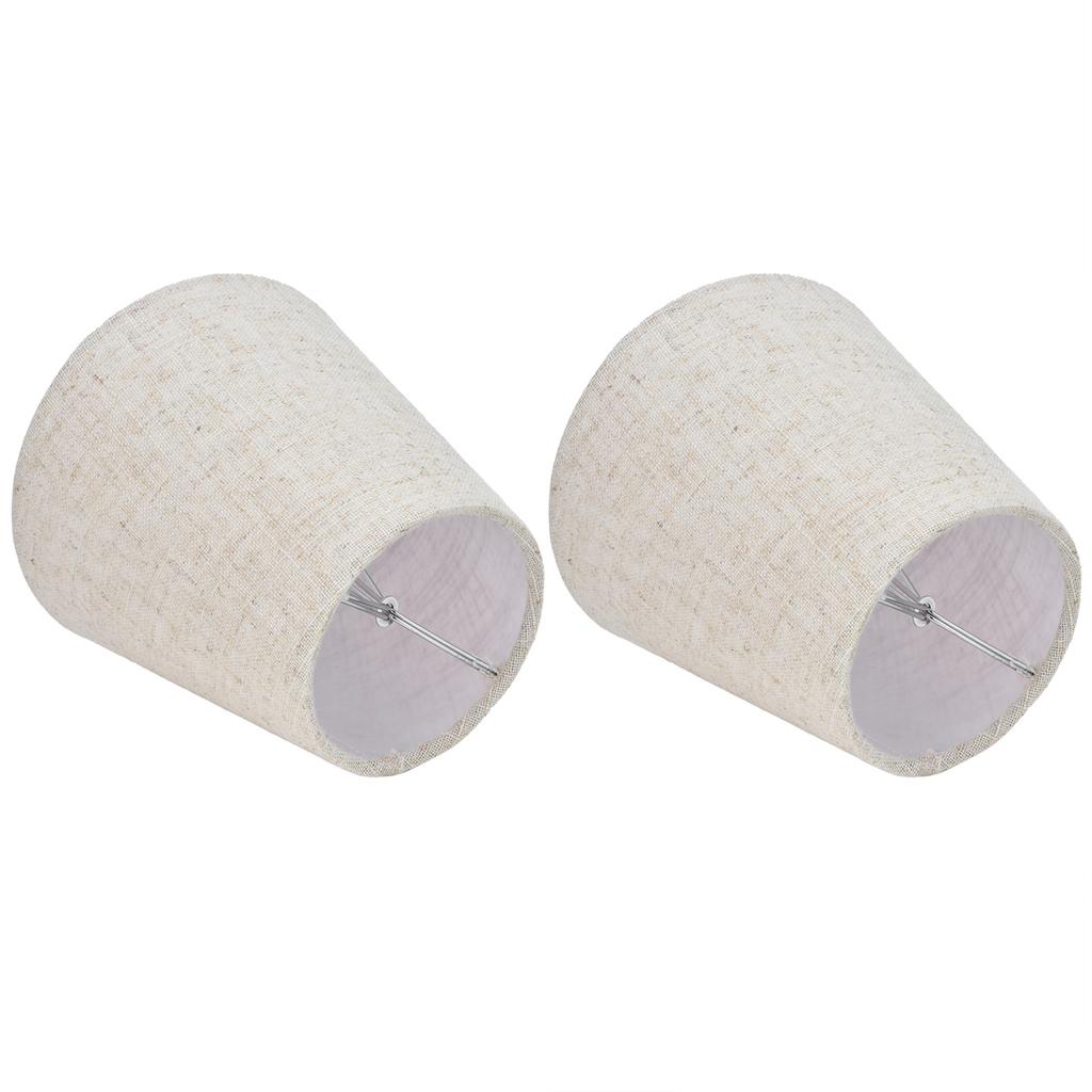 2PCS Table Lamp Shade Cover Fabric Clip On Lampshade for E14 Screw Candlestick Lamp ChandelierPT13