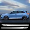 2 шт. Наклейки на боковые двери автомобиля для Hyundai i30 I30N N-Line GDI MK3 В стиле гоночных полос Виниловые декоративные наклейки Аксессуары для автотюнинга