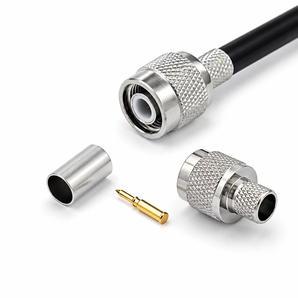 Crimp Termination RF Coax Connector Threaded Coupling Coaxial Connector Hardware Accessories