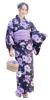 Юката для детей набор Юката поясной ремень акварельная камелия темно-синий 140см [Arisana] Дети, Девочки, (4-х предметный + + Оби)