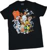Looney Tunes New Adult Tshirt  Giant Charcetr Pile Group Image