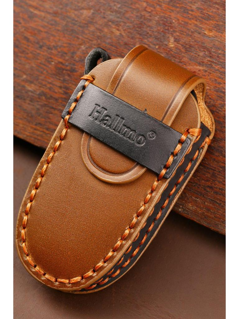 Роскошный текстурированный кожаный чехол для ключа Tesla - стильная защита ручной работы