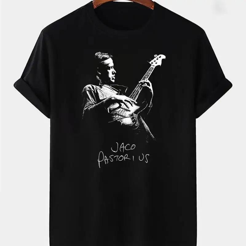 Подписанная футболка Jaco Pastorius Черная Все размеры S 5XL