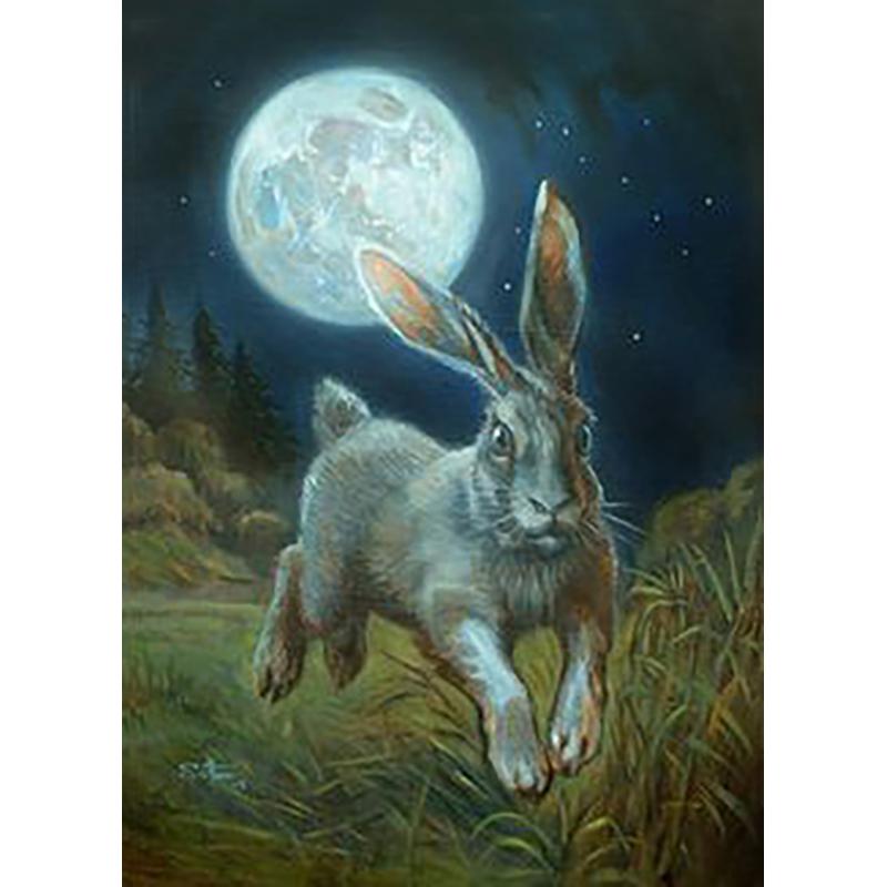 Кролик DIY 5D алмазная живопись полная круглая дрель животное Алмазная вышивка мозаика фермерский дом ручная работа настенное искусство домашний декор подарок