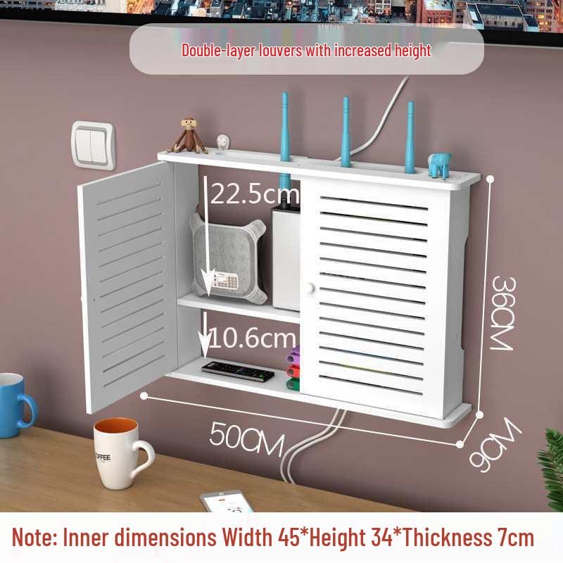 Настенная полка без сверления для Wi-Fi роутера и ТВ-приставки для гостиной/спальни