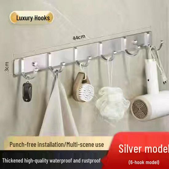 Клейкий крючок из космического алюминия для ванной и кухни - Самоклеящаяся вешалка для пальто и одежды