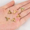 2pcs 304 Stainless Steel Enamel Fish Tail Pendant Gold Color Charm DY Fashion Necklace Earring Jewelry Making Keychain Component
