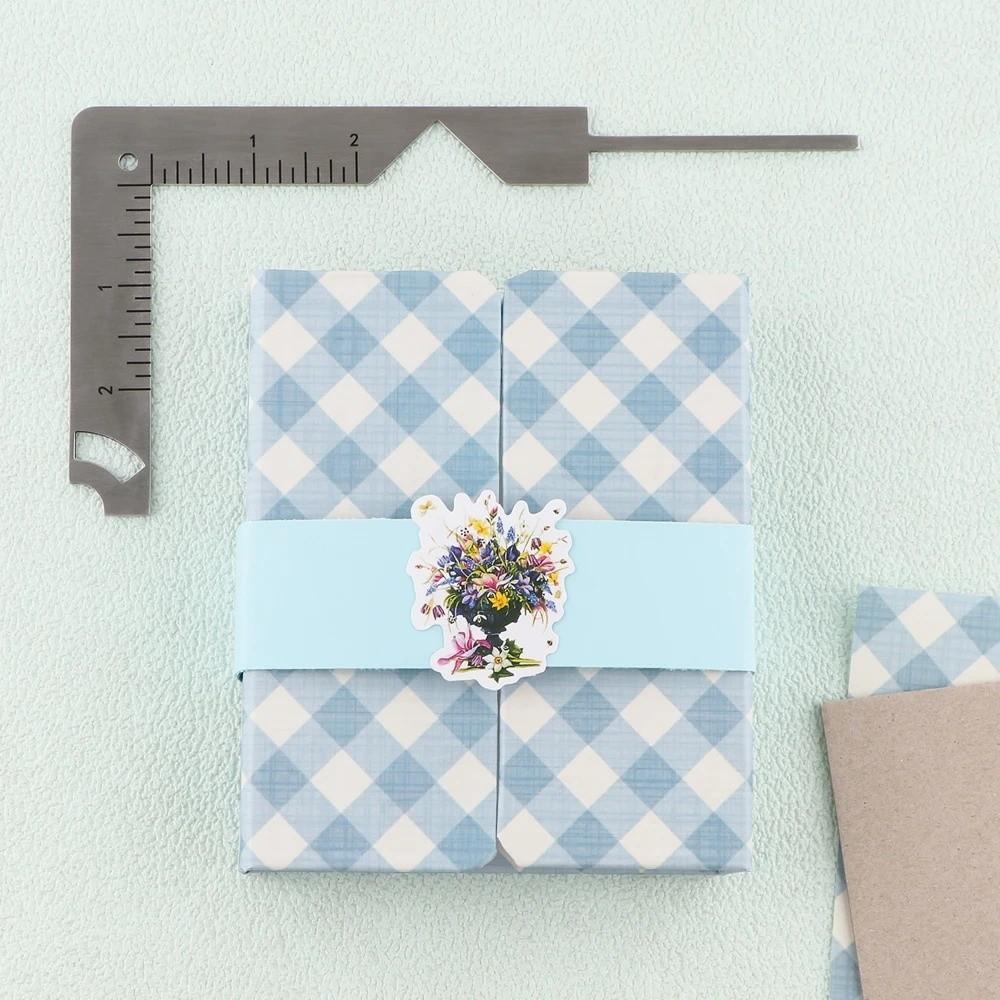 Multi-Function Book Cover Positioning Ruler 5-in-1 Gauge Ruler Durable Book Cover Guide