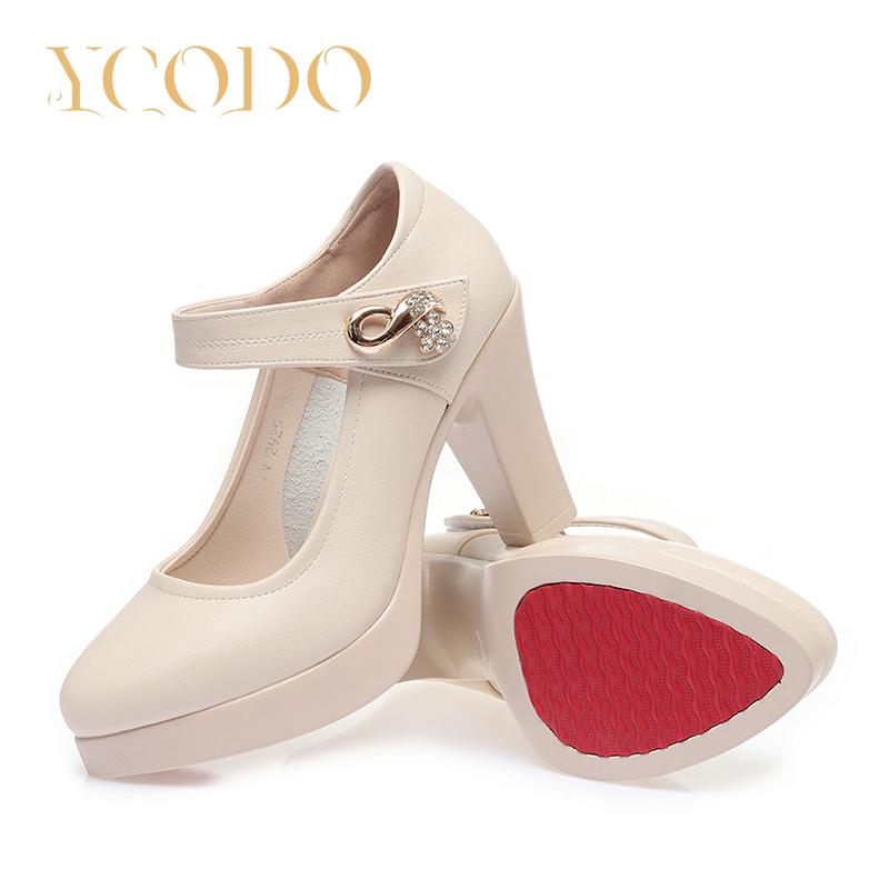 Удобные модельные туфли на высоком каблуке для студентов из натуральной кожи для женщин и девочек Мэри Джейн для девочек