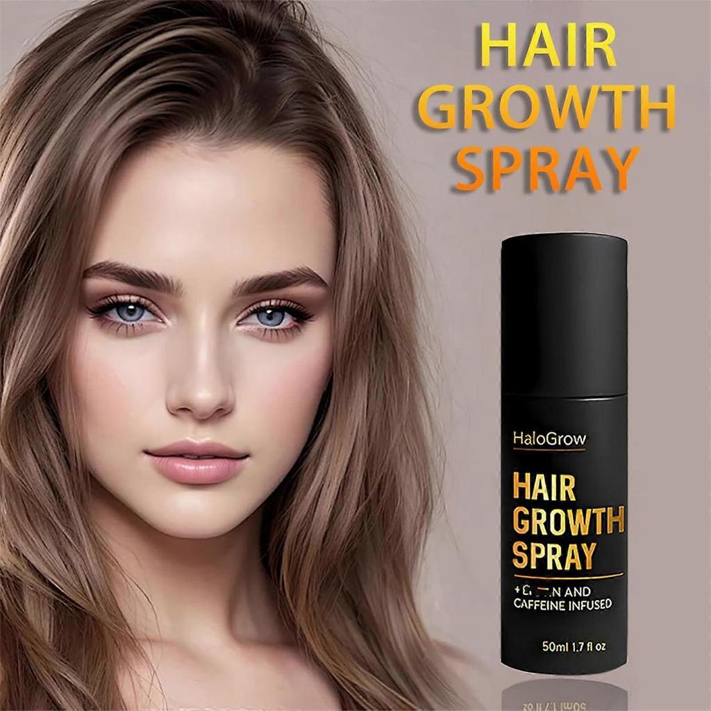 HaloGrow Hair Growth Spray –All Hair Types with Natural Ingredients, Reduced Shedding, Hydration and Silky Texture- 50ml