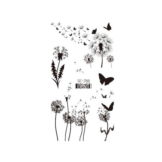 Dark Butterfly Sexy Waterproof Temporary Tattoo Sticker India Women Back Waist Flash Tatoo Girl Body Art Fake Tattoos Realistic