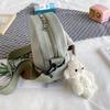 Canvas Small Crossbody Bag For Women With Mobile Pocket And Color Blocking Design For Daily Use