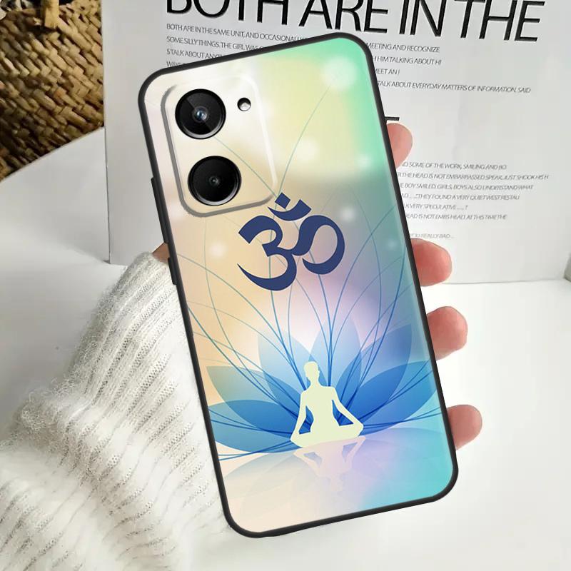 Символ Йоги Аум Ом Фитнес Тренажерный зал Для Realme C75 C55 C71 C53 C67 C61 C33 C63 C51 C65 15 GT7 Pro 10 11 12 13 14 Pro Plus Чехол