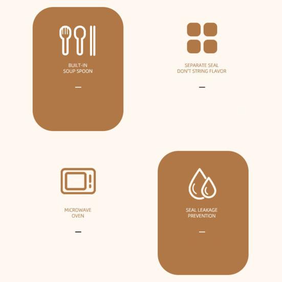 Ланч-бокс на 1300 мл с вилкой, ложкой, 4 отделениями, коробка для бенто, герметичный многоразовый контейнер для хранения продуктов питания, не содержащий бисфенола-А, для детей, студентов, офиса