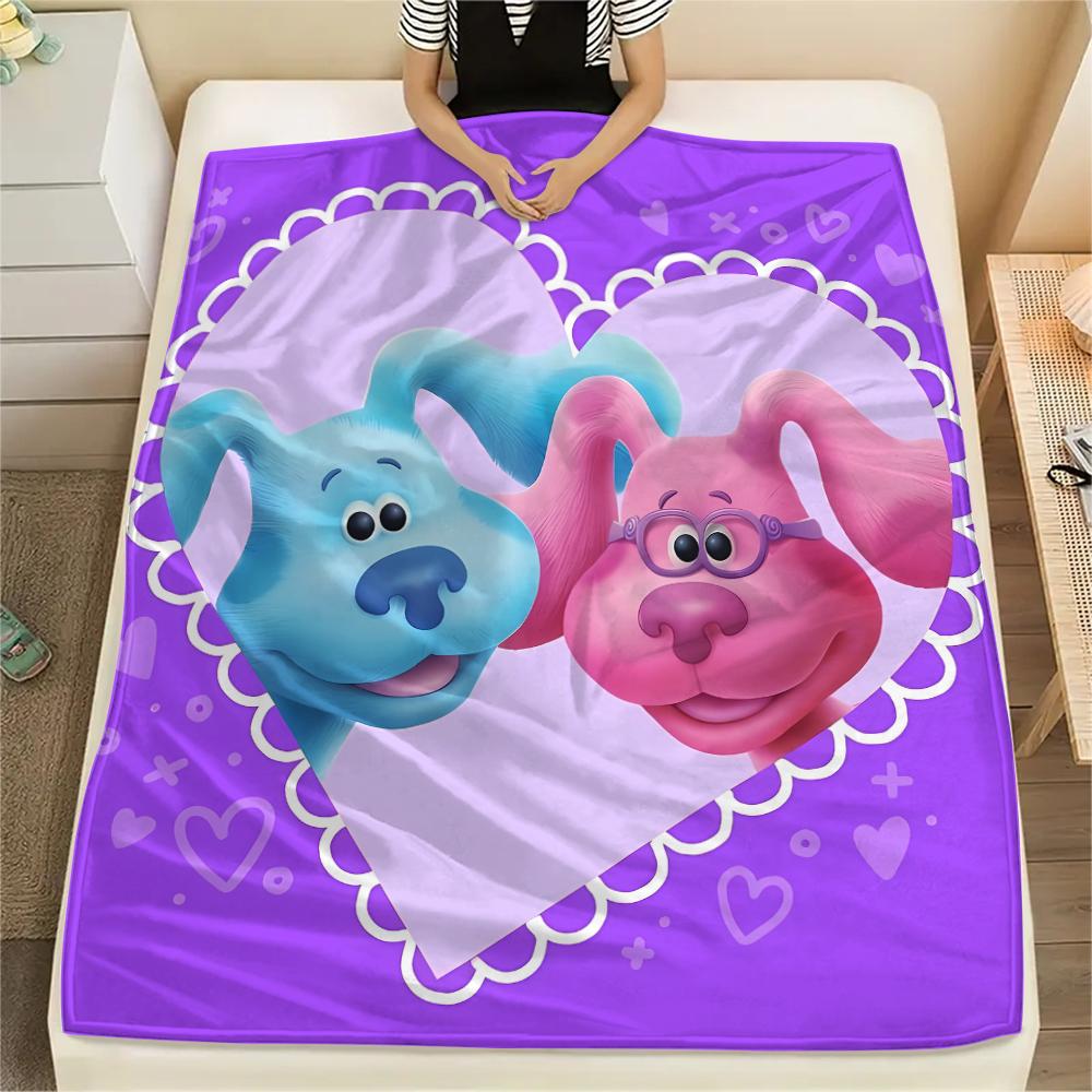 1PC Blue's Clues Print Flannel Blanket, High quality All Seasons, Home Decor, Warmth and Comfort, Perfect for Christmas Gifts